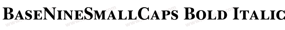 BaseNineSmallCaps Bold Italic字体转换
